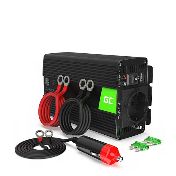 Інвертор (перетворювач) 12В/220В GREENCELL INVGC05